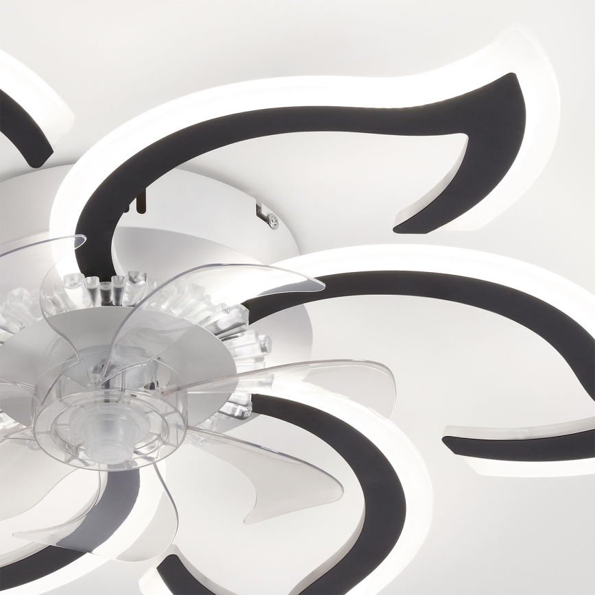 Brilagi - Dimmbarer LED-Deckenventilator LED/34W/230V Ø 83 cm schwarz + Fernbedienung