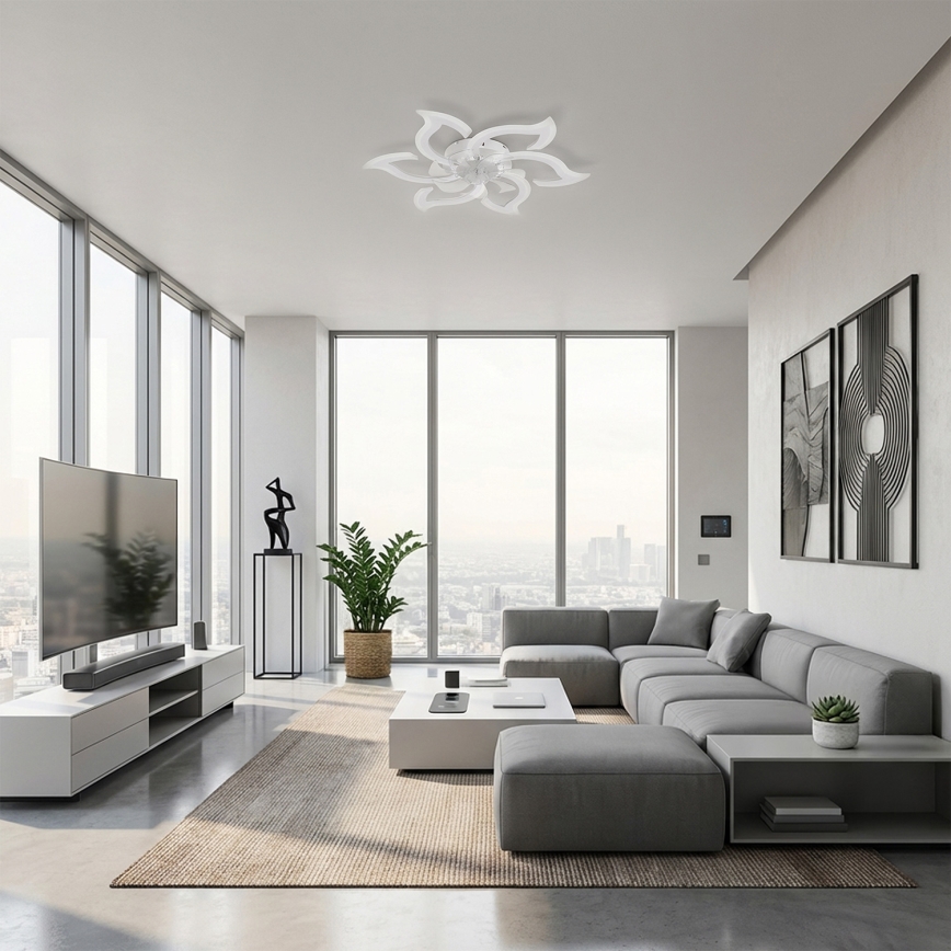 Brilagi - LED-dimmbarer Deckenventilator LED/34W/230V 3000-6500K Ø 83 cm weiß + Fernbedienung