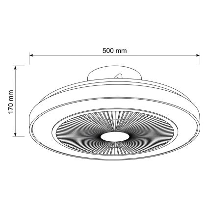 Brilagi - Dimmbarer LED-Deckenventilator LED/38W/230V 50 cm weiß/braun + Fernbedienung