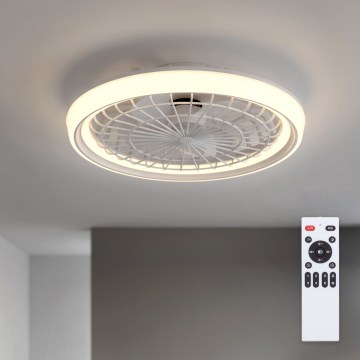 Brilagi - Dimmbarer LED-Deckenventilator, LED/40W/230V, Ø 48 cm, Weiß + Fernbedienung