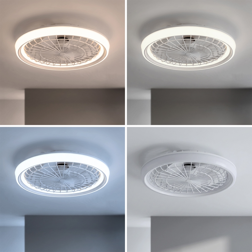 Brilagi - dimmbarer LED-Deckenventilator LED/40W/230V 3000–6500K Ø 48 cm weiß + Fernbedienung