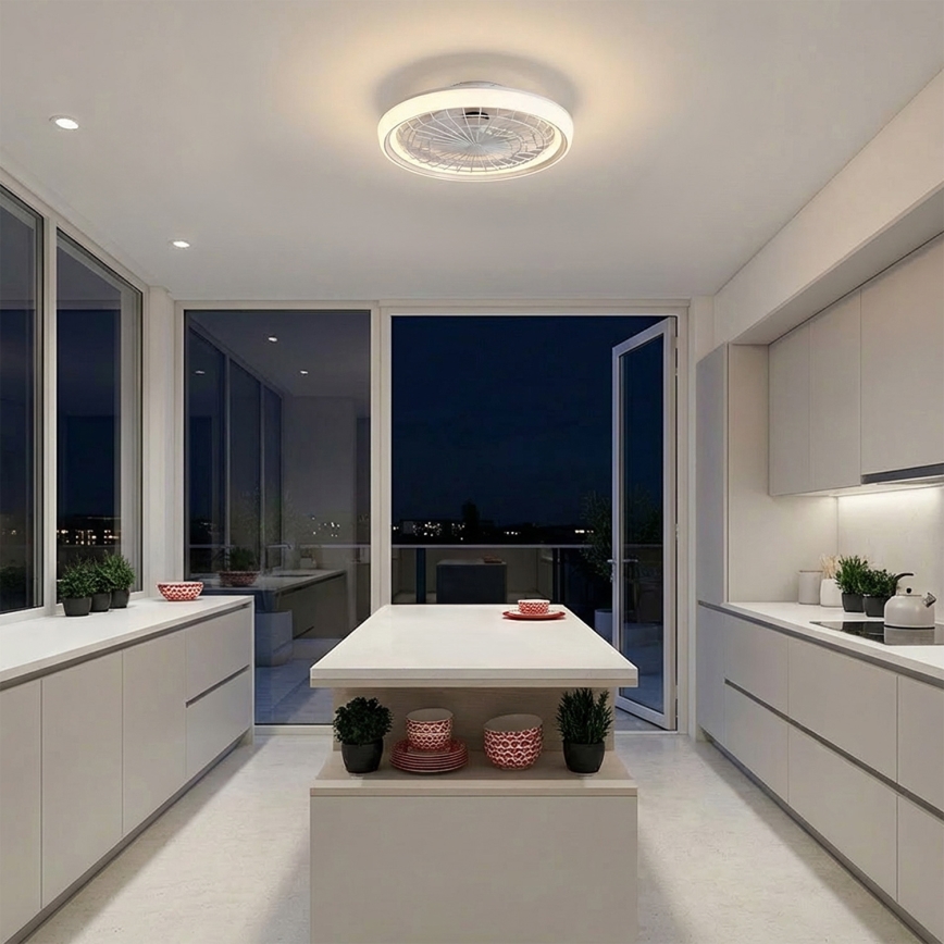 Brilagi - dimmbarer LED-Deckenventilator LED/40W/230V 3000–6500K Ø 48 cm weiß + Fernbedienung