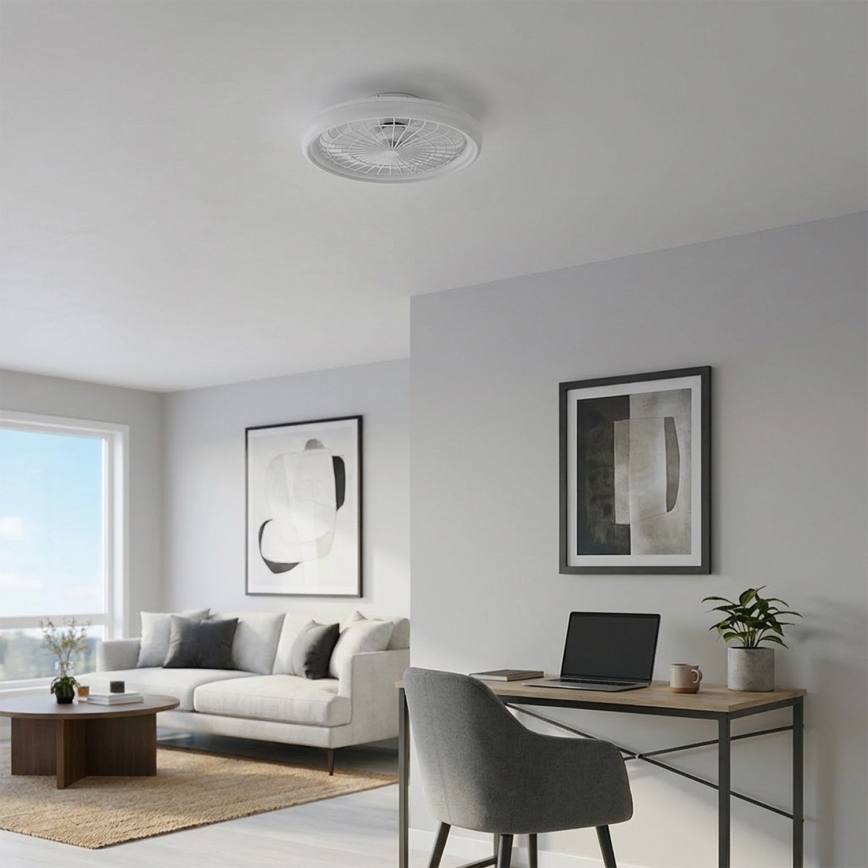 Brilagi - dimmbarer LED-Deckenventilator LED/40W/230V 3000–6500K Ø 48 cm weiß + Fernbedienung
