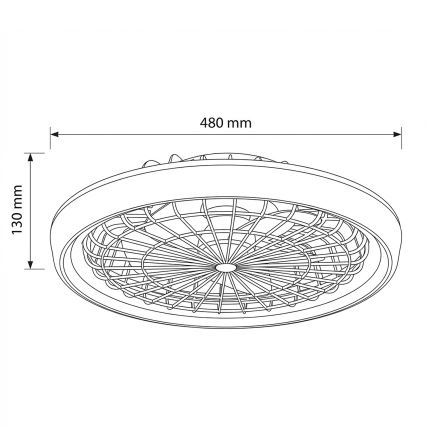 Brilagi - dimmbarer LED-Deckenventilator LED/40W/230V 3000–6500K Ø 48 cm weiß + Fernbedienung