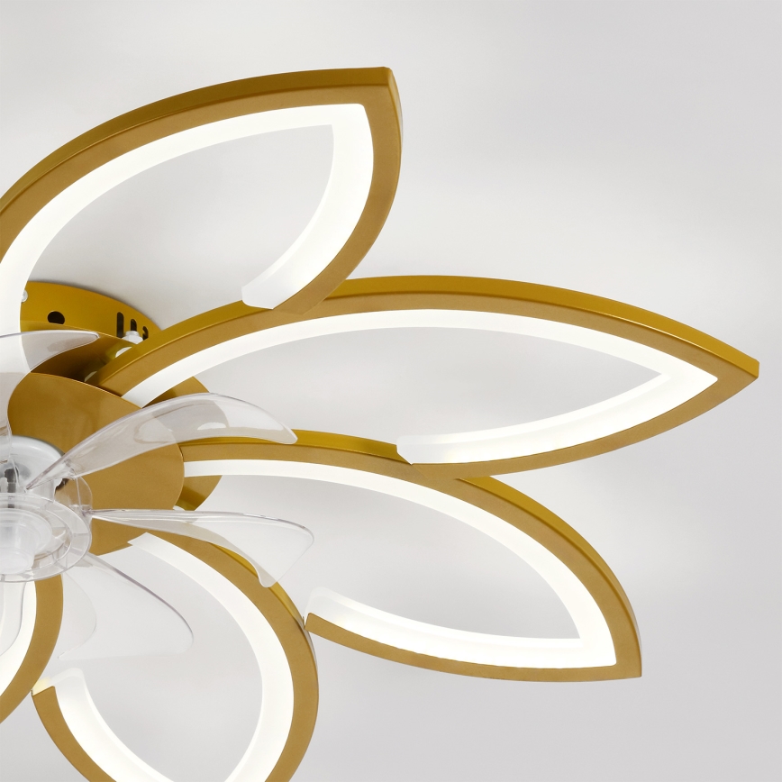 Brilagi - LED-dimmbarer Deckenventilator LED/43W/230V 3000-6500K Durchmesser 90 cm goldfarben + Fernbedienung