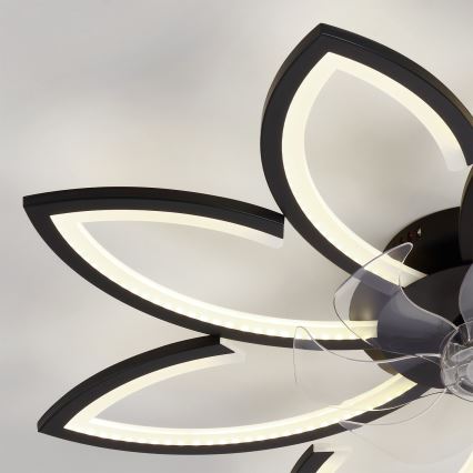 Brilagi - LED-dimmbarer Deckenventilator LED/43W/230V Ø 90 cm schwarz + Fernbedienung