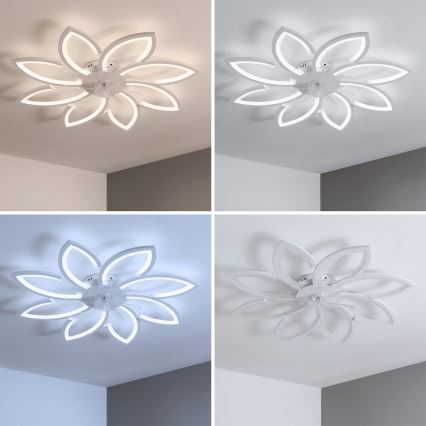 Brilagi - LED-dimmbarer Deckenventilator LED/43W/230V Ø 90 cm weiß + Fernbedienung