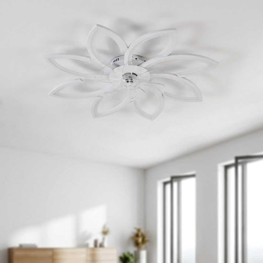 Brilagi - LED-dimmbarer Deckenventilator LED/43W/230V Ø 90 cm weiß + Fernbedienung
