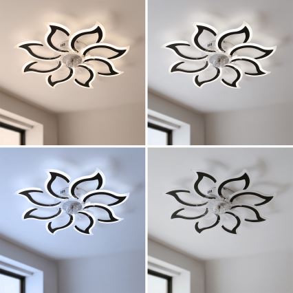 Brilagi - LED Dimmbarer Deckenventilator LED/44W/230V Ø 90 cm schwarz + Fernbedienung