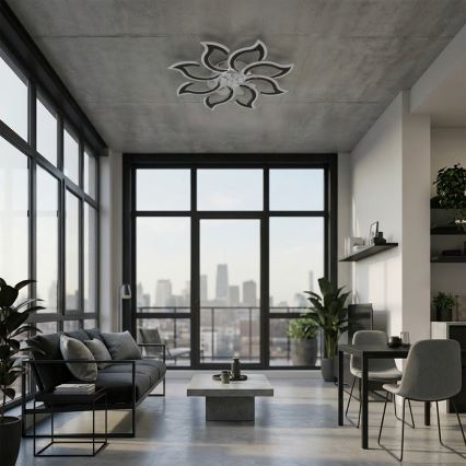 Brilagi - LED Dimmbarer Deckenventilator LED/44W/230V Ø 90 cm schwarz + Fernbedienung