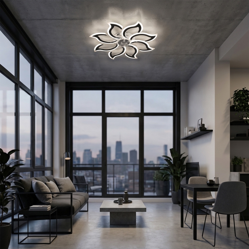 Brilagi - LED Dimmbarer Deckenventilator LED/44W/230V Ø 90 cm schwarz + Fernbedienung