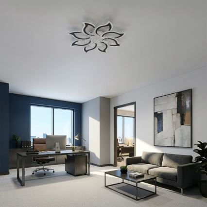 Brilagi - LED Dimmbarer Deckenventilator LED/44W/230V Ø 90 cm schwarz + Fernbedienung