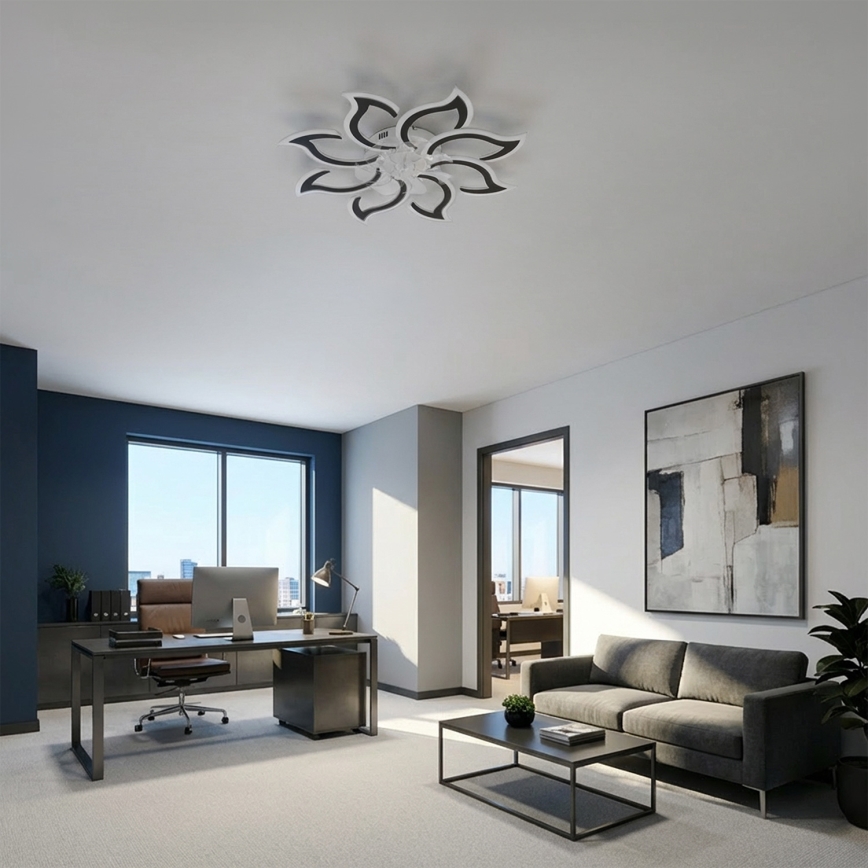 Brilagi - LED Dimmbarer Deckenventilator LED/44W/230V Ø 90 cm schwarz + Fernbedienung