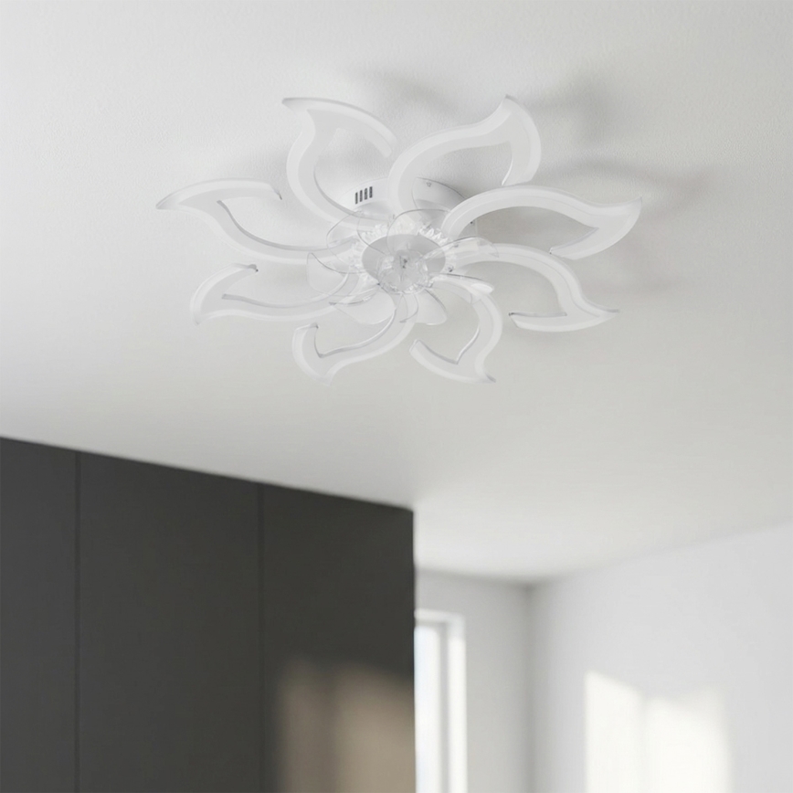 Brilagi - Dimmbarer LED-Deckenventilator LED/44W/230V 3000-6500K Ø 90 cm weiß + Fernbedienung