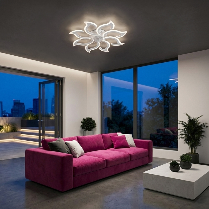 Brilagi - Dimmbarer LED-Deckenventilator LED/44W/230V 3000-6500K Ø 90 cm weiß + Fernbedienung