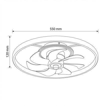 Brilagi - LED-dimmbarer Deckenventilator LED/66W/230V 3000-6500K Ø 55 cm weiß/gold + Fernbedienung