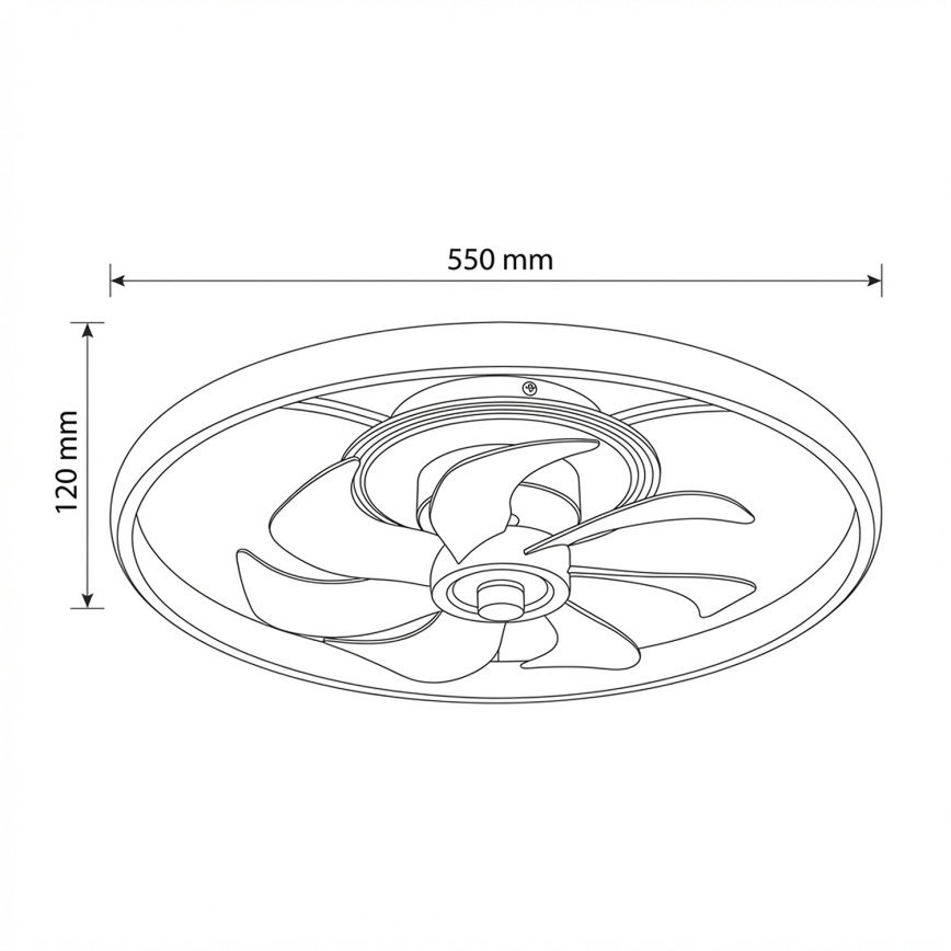 Brilagi - LED-dimmbarer Deckenventilator LED/66W/230V 3000-6500K Ø 55 cm weiß/gold + Fernbedienung