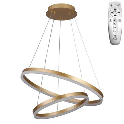 Brilagi - Dimmbarer LED-Kronleuchter CIRCLE LED/70W/230V 3000-6500K golden + Fernbedienung