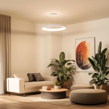 Brilagi - Dimmbare LED-Pendelleuchte an Kabel FALCON II LED/108W/230V 3000-6500K Ø 80 cm weiß + Fernbedienung