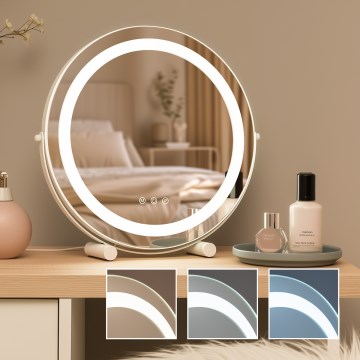 BRILAGI - dimmbarer LED-Make-up-Spiegel CALIFORNIA LED/17W/230V 3000/4000/6500K Ø 42 cm weiß