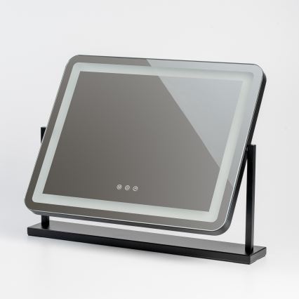 BRILAGI - dimmbarer LED-Make-up-Spiegel CALIFORNIA LED/25W/230V 3000/4000/6500K 55x44 cm schwarz