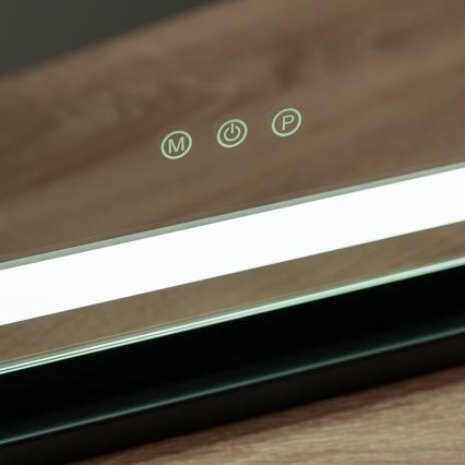 BRILAGI - dimmbarer LED-Make-up-Spiegel CALIFORNIA LED/25W/230V 3000/4000/6500K 55x44 cm schwarz