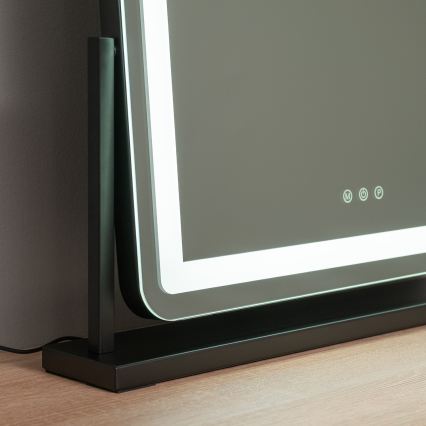 BRILAGI - dimmbarer LED-Make-up-Spiegel CALIFORNIA LED/25W/230V 3000/4000/6500K 55x44 cm schwarz