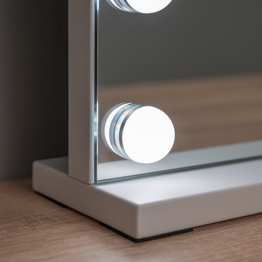 BRILAGI - Dimmbarer LED-Make-up-Spiegel HOLLYWOOD LED/15W/230V CCT + 2x USB 60x50 cm weiß