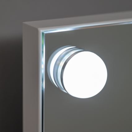 BRILAGI - Dimmbarer LED-Make-up-Spiegel HOLLYWOOD LED/15W/230V CCT + 2x USB 60x50 cm weiß