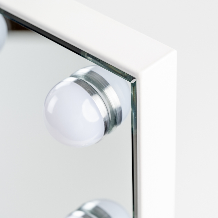 BRILAGI - Dimmbarer LED-Make-up-Spiegel HOLLYWOOD LED/15W/230V CCT + 2x USB 60x50 cm weiß