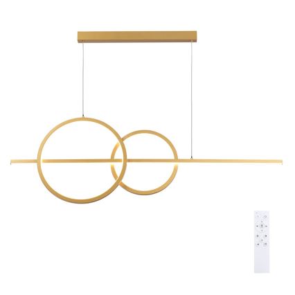 BRILAGI - dimmbare LED-Hängeleuchte mit Seilaufhängung SIGNATURE LED/53W/230V 3000-6000K 120 cm goldfarben + Fernbedienung