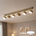 BRILAGI - dimmbarer LED RGB+CCT Einbaustrahler MONO 6xGX53/14W/230V 2700-6500K Wi-Fi Tuya beige/gold