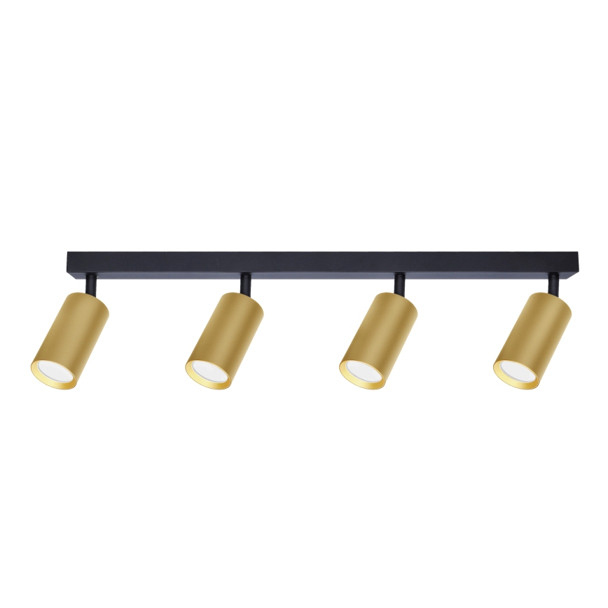 Brilagi - LED RGBW dimmbarer Einbaustrahler SELE GOLDEN 4xGU10/4,8W/230V 3000K schwarz/gold + Fernbedienung