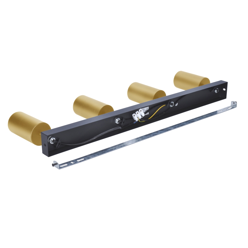Brilagi - LED RGBW dimmbarer Einbaustrahler SELE GOLDEN 4xGU10/4,8W/230V 3000K schwarz/gold + Fernbedienung
