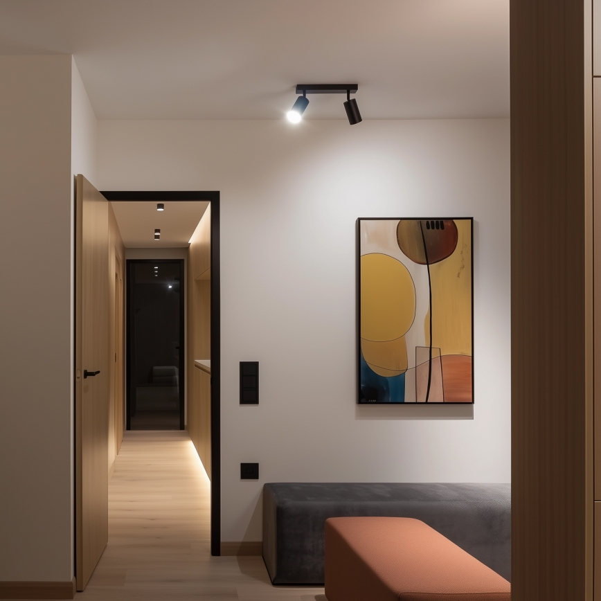 Brilagi - LED RGBW Dimmbarer Einbauspot SELE 2xGU10/4,8W/230V 3000K schwarz/gold + Fernbedienung