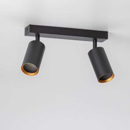 Brilagi - LED RGBW Dimmbarer Einbauspot SELE 2xGU10/4,8W/230V 3000K schwarz/gold + Fernbedienung