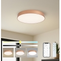 Brilagi - Dimmbares LED-Deckenlicht POOL SMART LED/60W/230V 3000–6000K Ø 50 cm Wi-Fi Tuya bronzefarben + Fernbedienung