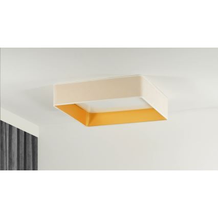 Brilagi - Dimmbare LED-Deckenleuchte VELVET SQUARE LED/24W/230V 3000/4000/6500K + Fernbedienung cremefarben