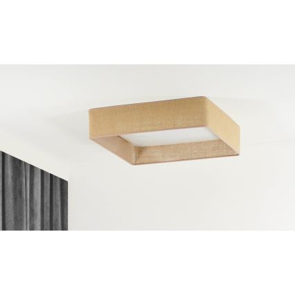 Brilagi - Dimmbare LED-Deckenleuchte VELVET SQUARE SMART LED/36W/230V 2700-6500K Wi-Fi Tuya + Fernbedienung braun