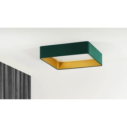 Brilagi - Dimmbare LED-Deckenleuchte VELVET SQUARE SMART LED/36W/230V 2700-6500K Wi-Fi Tuya + Fernbedienung grün