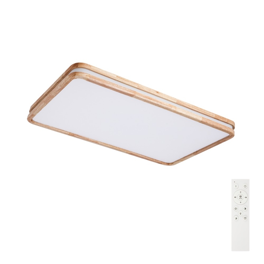 Brilagi - Dimmbare LED-Deckenleuchte MOLINA SQUARE LED/128W/230V 3000-6000K Eiche 90x60 cm + Fernbedienung