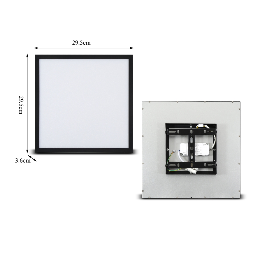 Brilagi - Dimmbare LED-Deckenleuchte SLIMFRAME LED/25W/230V 30x30 cm 3000-6000K schwarz + Fernbedienung