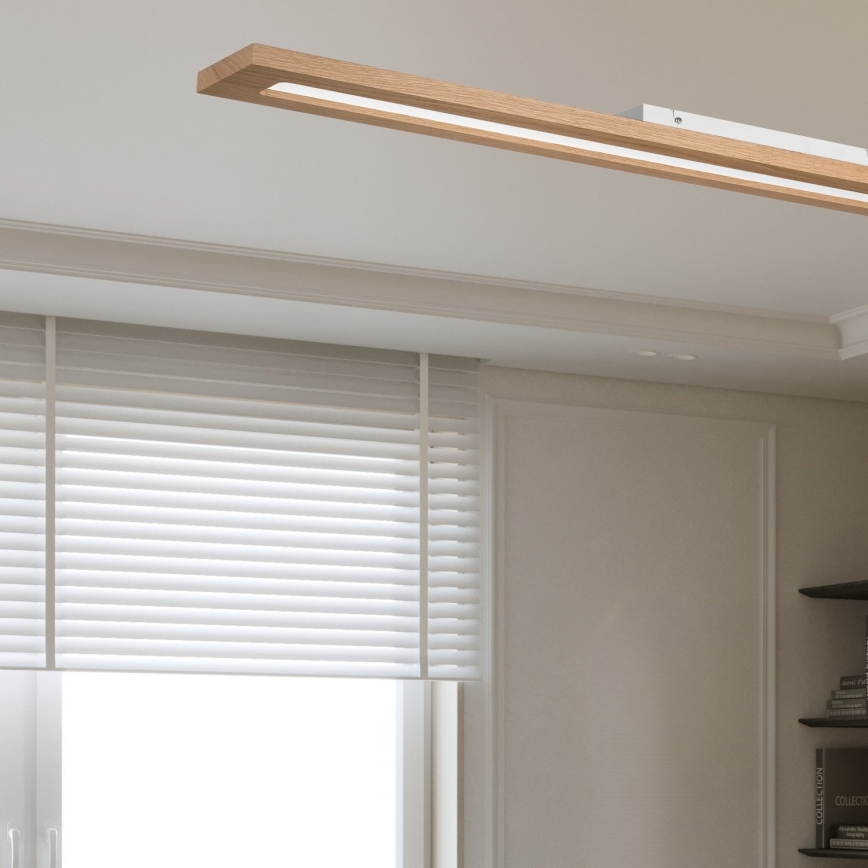 Brilagi - Dimmbares LED-RGBW-Panel WOODY FRAME LED/34W/230V 11,5x123 cm 2700-6500K Eiche + Fernbedienung