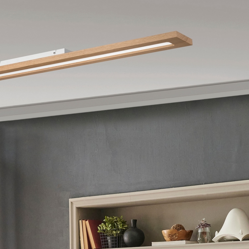 Brilagi - Dimmbares LED-RGBW-Panel WOODY FRAME LED/34W/230V 11,5x123 cm 2700-6500K Eiche + Fernbedienung