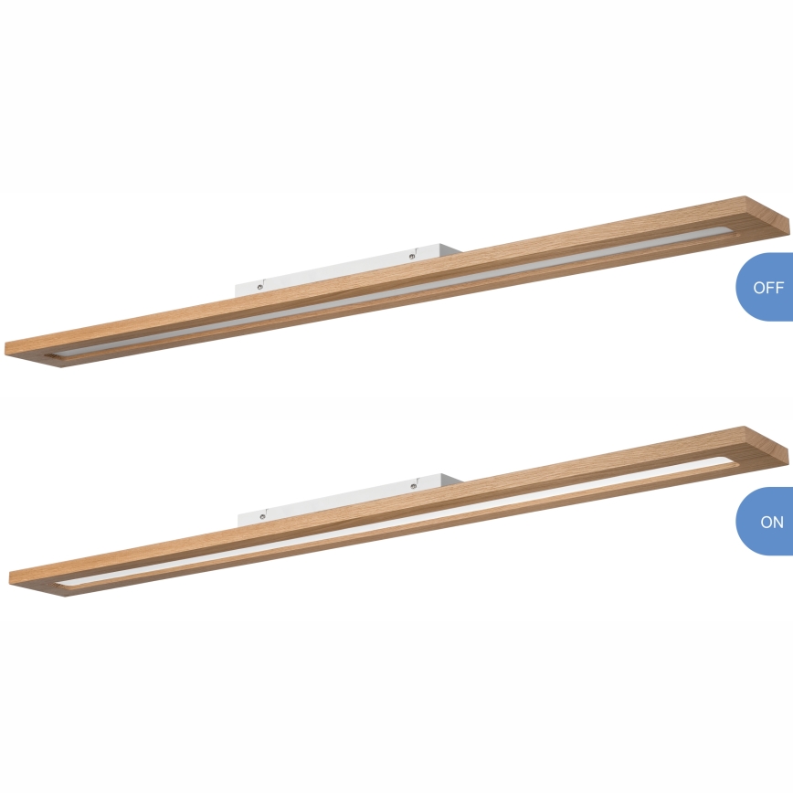 Brilagi - Dimmbares LED-RGBW-Panel WOODY FRAME LED/34W/230V 11,5x123 cm 2700-6500K Eiche + Fernbedienung