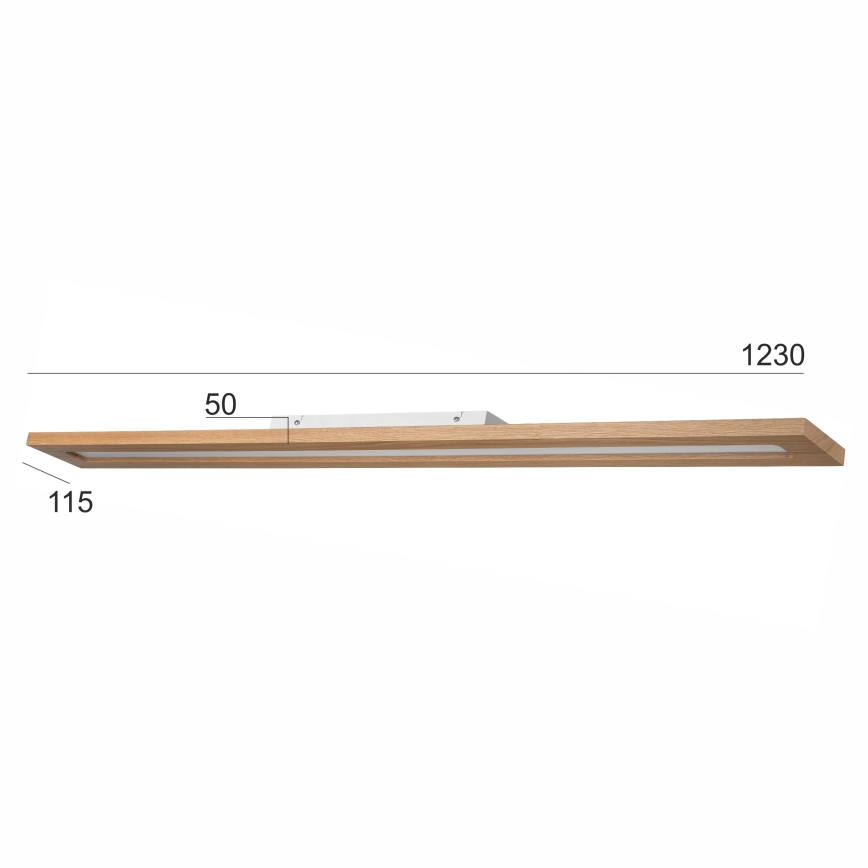 Brilagi - Dimmbares LED-RGBW-Panel WOODY FRAME LED/34W/230V 11,5x123 cm 2700-6500K Eiche + Fernbedienung
