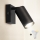 Brilagi - dimmbares LED-RGBW Wandspot mit Schalter SELE 1xGU10/4,8W/230V 3000K schwarz + Fernbedienung