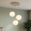 Brilagi - Dreiflammige Pendelleuchte an Kabeln 3xE27/60W/230V beige/gold