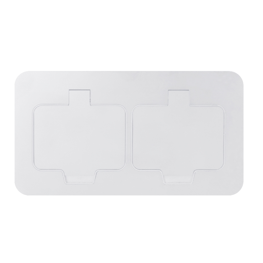 Brilagi – Einbau-Bodendose für den Außenbereich mit 2‑fach-Steckdose, IP55, weiß, rechteckig