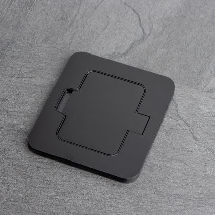 Brilagi - Einbau-Bodensteckdose für den Außenbereich IP55, schwarz, rechteckig